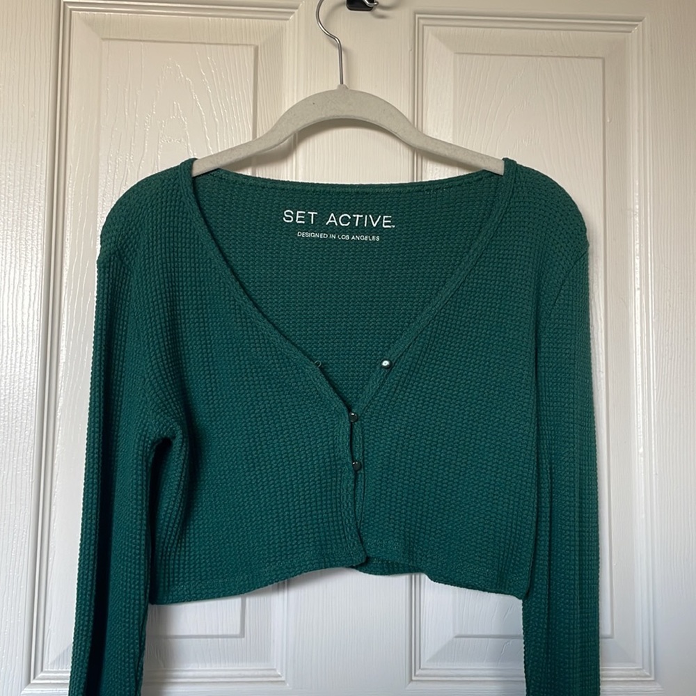 NWOT Set Active Lounge Cardigan - Mojito